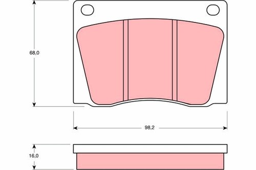 Front trw gdb531 brake - trw-oe, pad