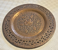 Vintage Copper Tray with Leaf