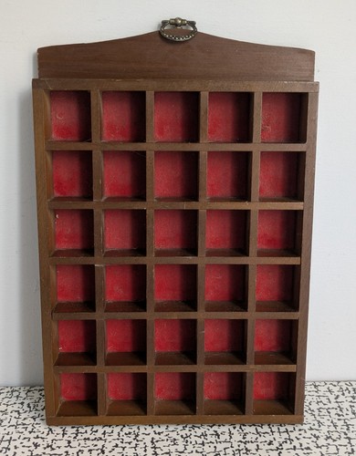 Vintage wooden curio shelf - wooden, 30