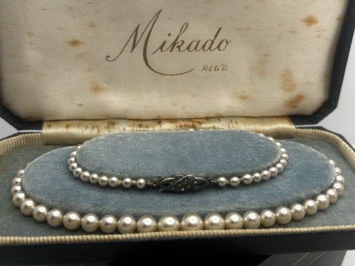 Vintage mikado pearl necklace - pearl,