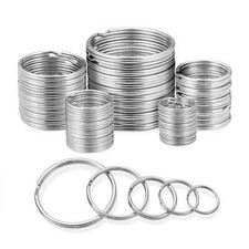KEYRING SPLIT RINGS Metal Nickel Hoop Loop Key Holder Small, Medium, Large