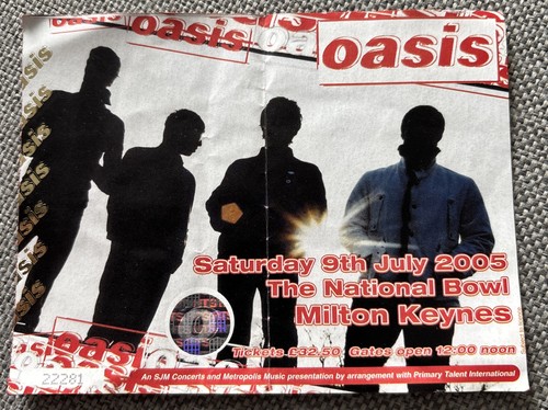 Oasis original ticket - ticket,