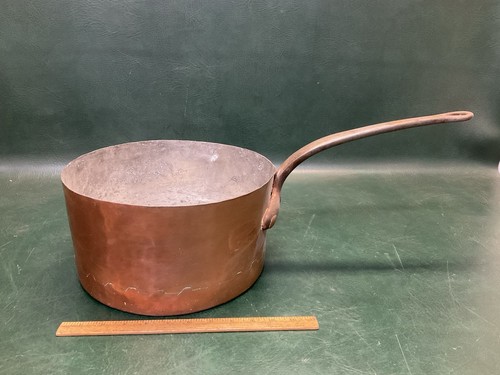 Antique french copper saucepan - antique,