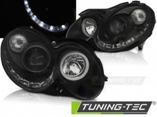 Coppia Fari Fanali Anteriori Tuning CLK W209 03-10 DAYLIGHT Nero Alogeni H7+H1