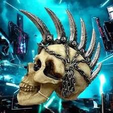 Gothic Skull Figurine with
