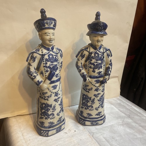 Pair chinese courtiers - chinese, figures