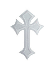 White Celtic Cross Iron On