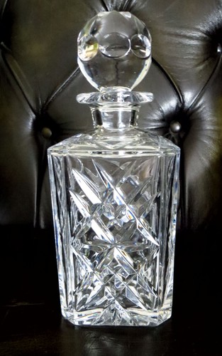 Decanter square cut glass - square,