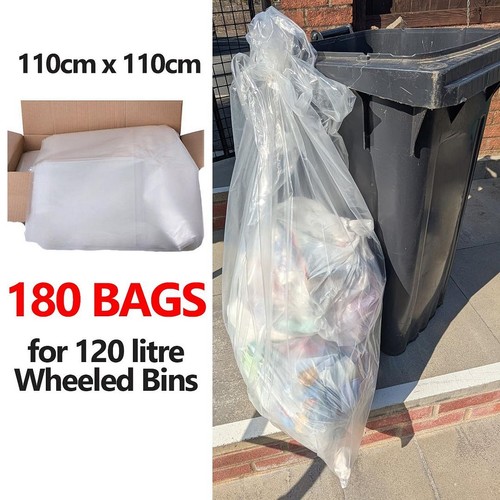 Clear wheelie bin - clear,