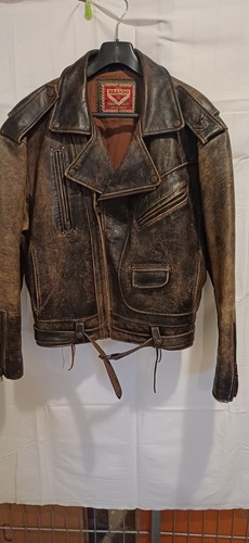 Vintage leather jacket biker - vintage,