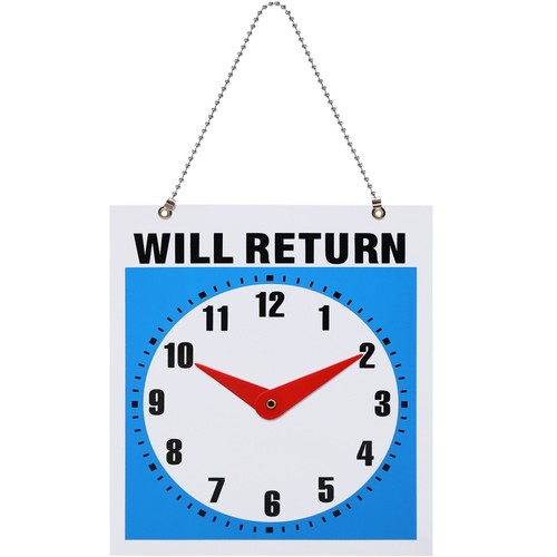 Open sign clock double sided - clock,
