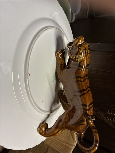Vintage ceramic tiger - ceramic,