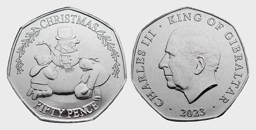 2023 gibraltar christmas 50p - gibraltar,