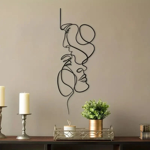 Metal wall sculpture facial - metal,
