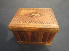 VINTAGE WOODEN PUZZLE BOX WITH