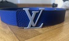 LOUIS VUITTON Blue Taurillon Leather Belt. See photos for details. Unisex