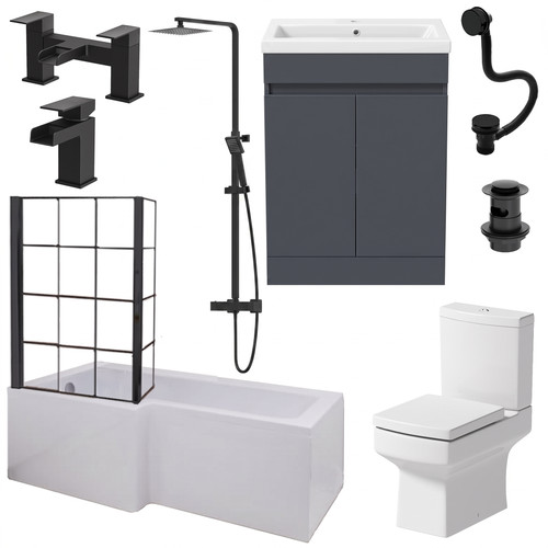 Complete bathroom suite - complete, black