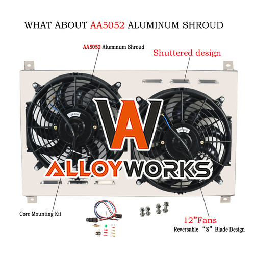 Radiator shroud fan - radiator, &