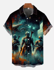 Mens Button Down Shirts Star