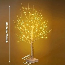 Led twig birch table - led, tree