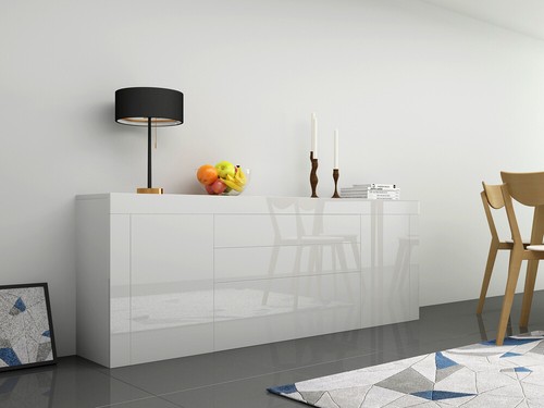 High gloss front large wood - large,