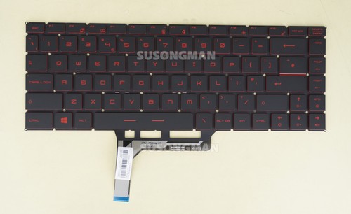 New red backlit keyboard - red,