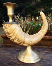 RAMS HORN BRASS CANDLE HOLDER