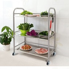 3 Tier Metal Rolling Trolley