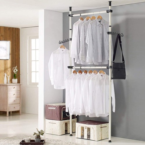 Telescopic clothes rail - telescopic,