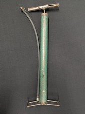Vintage Antique Tire Pump Car/ Bike Metal Handle Metal Body Green