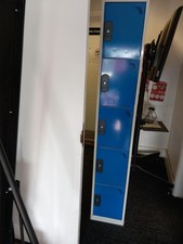 set of metal lockers