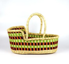 Orange, Green Doll Mini Moses Basket