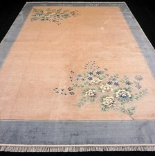 Silk Carpet China 354 X 252 CM Rose Chinese Oriental Carpet Hand Knotted