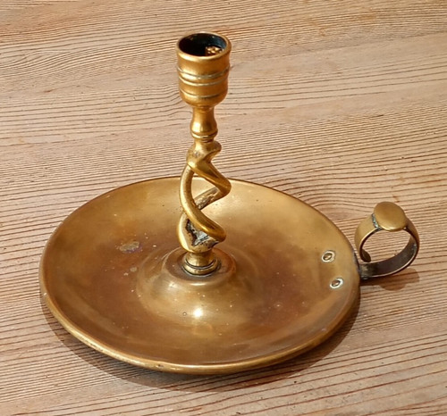 Brass chamberstick candlestick