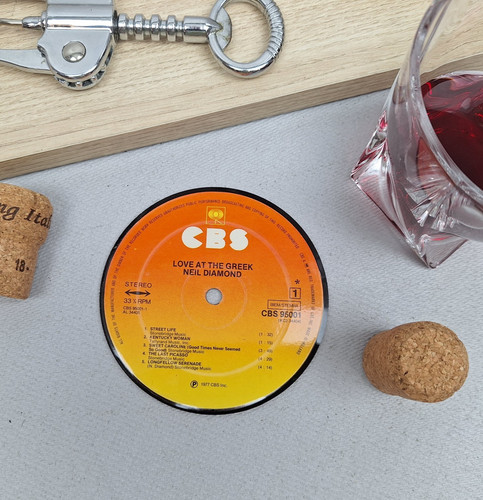 Real vinyl record coasters - coasters, by