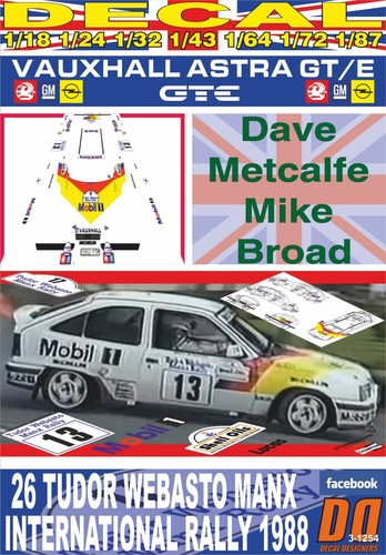 Decal vauxhall astra - astra, gte