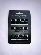 12 BLACK 1.5cm MINI HAIR CLAW