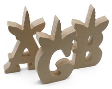 Freestanding Personalised Unicorn Letters & Numbers MDF Wooden Crafts Blanks Big