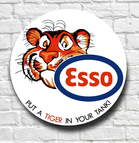 Esso tiger wall sign - tiger, plaque