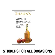 Personalised Homemade Cider Making Bottle Labels Stickers home brew Apple -1329