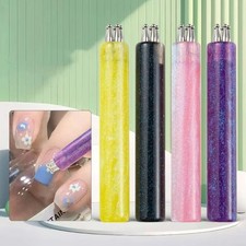 Acrylic Handle Flower Nail Pen