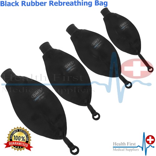 Black rubber rebreathing bag - rebreathing,