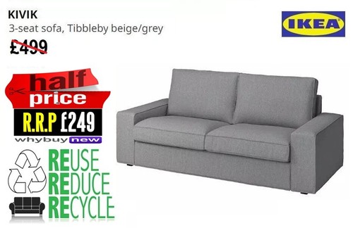 Rrp 499 ikea kivik - kivik, seater