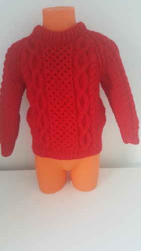Childs new hand knitted - , aran