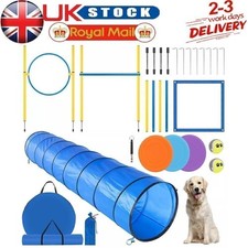 NEW Dog Agility Equipment Set Pet Obstacle Training Course Tunnel Pole 300CM