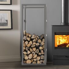 Stainless Steel Log Store Firewood Metal Stand Fire Wood Rack Storage Unit