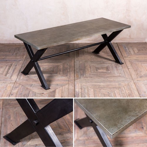 Industrial dining table zinc - industrial,