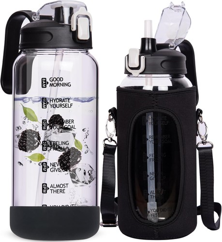 Glass water bottle with - 2l,