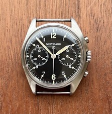 Newmark Fab 4 RAF military broad arrow chronograph watch 6BB vintage Pilots