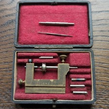 Vintage CWZ Watchmakers Pivot Drilling Tool in Original Box (Ai19)
